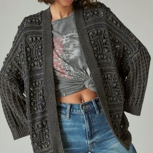 Lucky Brand Crochet Cardigan